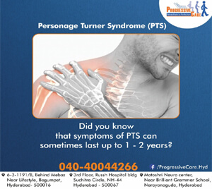 Personage turner syndrome is one of the neurological disorders in which sudden excruciating pain in the shoulder is followed by weakness in the muscles
